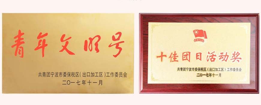 寧波萌恒工貿有限公司榮獲“青年文明號”、“十佳團日”稱號